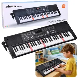 keyboard-organy-elektryczne-dla-dzieci-mikrofon-ekran-lcd-61-klawiszy-78cm
