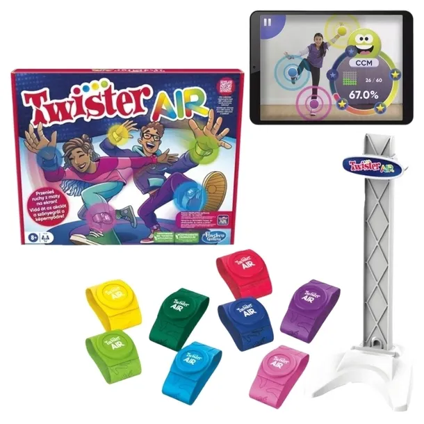 HASBRO TWISTER AIR GRA TOWARZYSKA RODZINNA ZRĘCZNOŚCIOWA BEZ MATY 8+