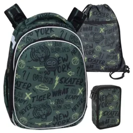 coolpack-zestaw-plecak-turtle-worek-na-buty-piornik-z-wyposazeniem-tiger