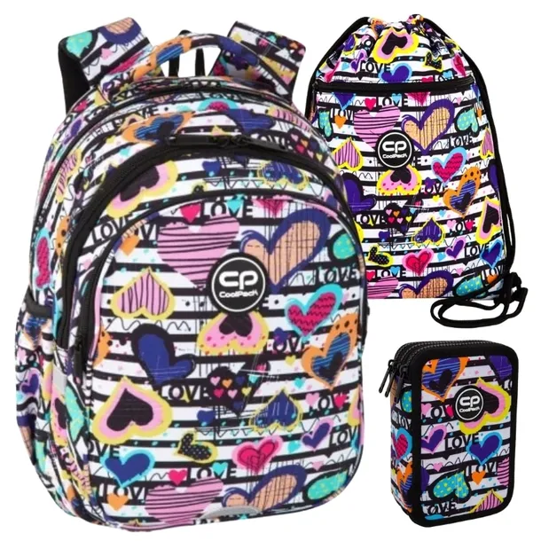 COOLPACK ZESTAW PLECAK DUŻY WOREK NA BUTY PIÓRNIK Z WYPOSAŻENIEM DIARY