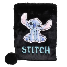 paso-pamietnik-zamykany-na-klodke-pluszowy-notatnik-czarny-stitch-a5