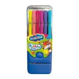 bambino-flamastry-pisaki-markery-mazaki-szkolne-12-kolorow-w-pudelku-etui