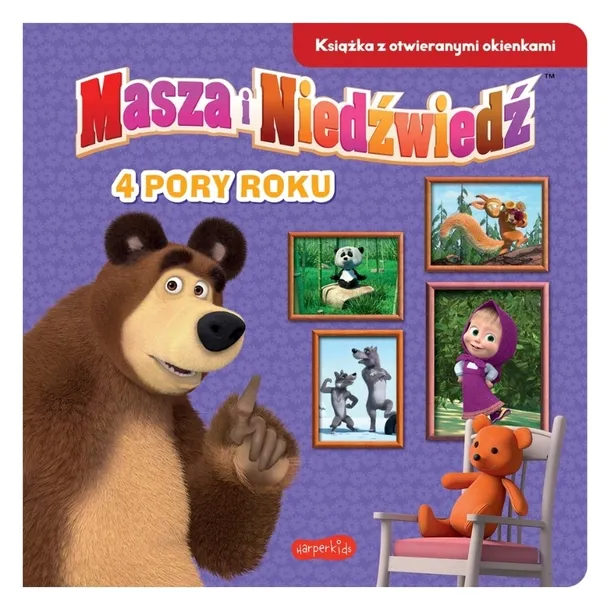MASZA I NIEDŹWIEDŹ 4 PORY ROKU KSIĄŻKA Z OTWIERANYMI OKIENKAMI DLA DZIECI