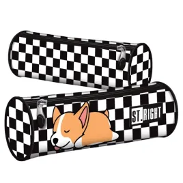 st-right-piornik-szkolny-tuba-do-szkoly-przedszkola-szachownica-psy-corgi