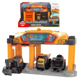 dickie-construction-stacja-budowlana-volvo-z-3-pojazdami-swiatlo-dzwiek