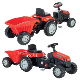 pojazd-dzieciecy-ciagnik-traktor-z-przyczepa-i-napedem-na-pedaly-czerwony