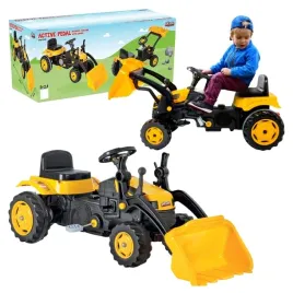 pojazd-dzieciecy-jezdzik-na-pedaly-traktor-zolty-z-ladowaczem-dla-dzieci