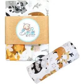 ega-kids-muslinowa-duza-pieluszka-pielucha-otulacz-lesna-rodzina-120-120-cm
