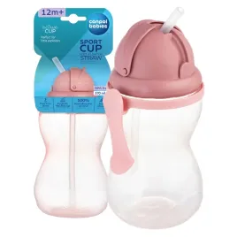 canpol-babies-bidon-kubek-ze-skladana-rurka-silikonowa-rozowy-370ml-12m