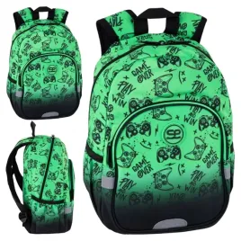 coolpack-toby-plecak-dla-dzieci-jednokomorowy-game-over-green-gradient