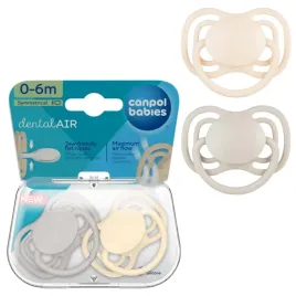canpol-babies-smoczek-silikonowy-symetryczny-0-6m-dental-air-2-szt-kremowy