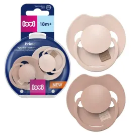 lovi-prime-2-pak-silikonowy-dynamiczny-smoczek-18m-2-szt-nude-blush
