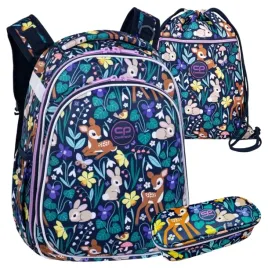coolpack-zestaw-plecak-duzy-worek-na-buty-piornik-saszetka-oh-my-deer