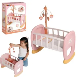 smoby-baby-nurse-kolyska-lozeczko-dla-lalki-z-karuzelka-rozowa-42-cm
