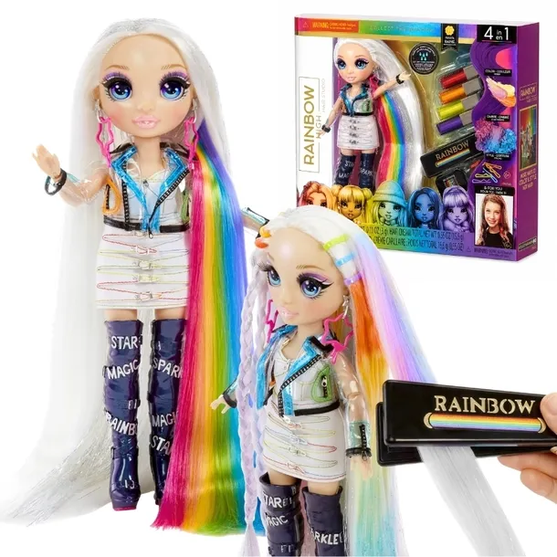 RAINBOW HIGH SALON FRYZJERSKI AMAYA RAINE LALKA AKCESORIA DO WŁOSÓW 4W1 S1