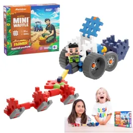 marioinex-mini-waffle-farmer-klocki-konstrukcyjne-traktor-z-plugiem-50-el
