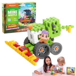 marioinex-mini-waffle-farmer-klocki-konstrukcyjne-kombajn-50-elementow