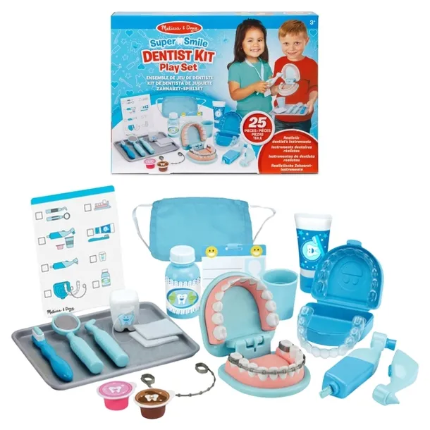 MELISSA & DOUG ZESTAW DENTYSTYCZNY DLA DZIECI MAŁY DENTYSTA STOMATOLOG 3+