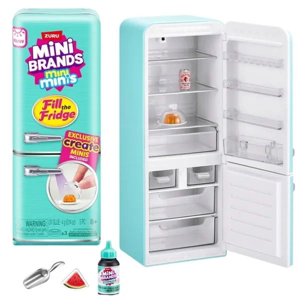 ZURU MINI BRANDS FILL THE FRIDGE WYPEŁNIJ LODÓWKĘ ZESTAW MINI LODÓWKA 8+