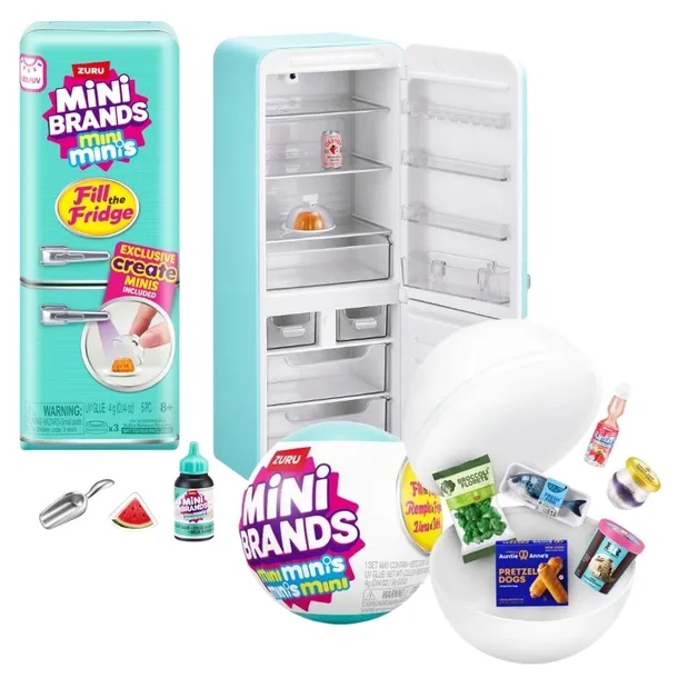 ZESTAW ZURU MINI BRANDS FILL THE FRIDGE WYPEŁNIJ LODÓWKĘ LODÓWKA + KULA