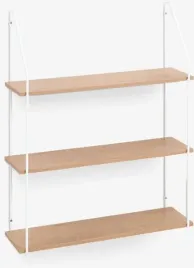 polka-scienna-3-poziomowa-bialo-naturalna-mdf-65-cm
