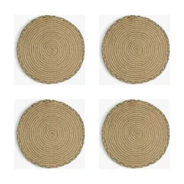 4-szt-podkladka-jutowa-37cm-zielona-naturalna-recznie-wykonana