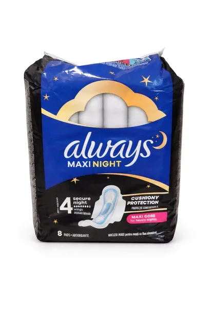 Always Classic Night Podpaski ze skrzydełkami 8 sztuk na noc chłonne