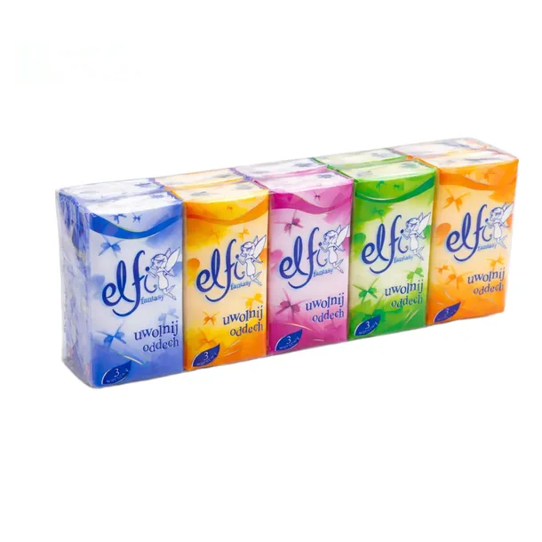 Chusteczki higieniczne bezzapachowe Elfi 3 warst. 10 szt.