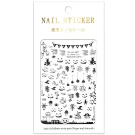 naklejki-na-paznokcie-halloween-r234-srebrne-dynie-napisy-czarownice