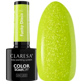 claresa-funky-disco-7-lakier-hybrydowy-neonowa-limonka-z-drobinkami-5g