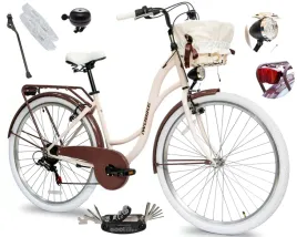 rower-miejski-damski-28-damka-osprzet-shimano-bagaznik-koszyk-gratis