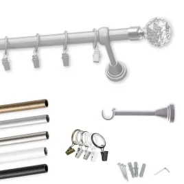 karnisz-sufitowy-pojedynczy-krysztal-metal-400-cm-zabki