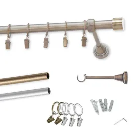 karnisz-zloty-sufitowy-pojedynczy-16mm-cichy-220-cm-ciche-zabki