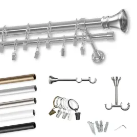 karnisz-sufitowy-podwojny-metal-loft-bialy-czarny-25mm-premium-400-cm