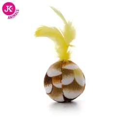 58785-3-jk-pluszowa-pilka-z-piorkiem-zolta