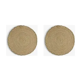 2-szt-podkladka-jutowa-37cm-zielona-naturalna-recznie-wykonana