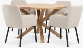stol-debowy-120-cm-4-krzesla-bezowe-do-jadalni