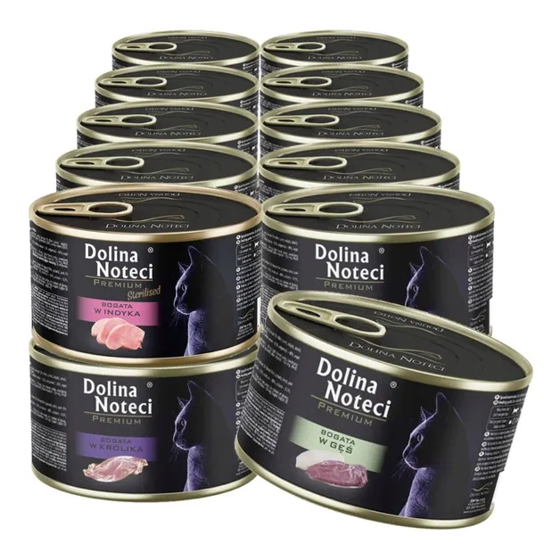 Dolina Noteci Premium Mix smaków dla kota Adult i Sterilised 24x185g