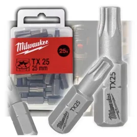 bity-torx-tx25-25mm-hex-1-4-25-szt-milwaukee-stal-s2-wysoka-twardosc-60hrc