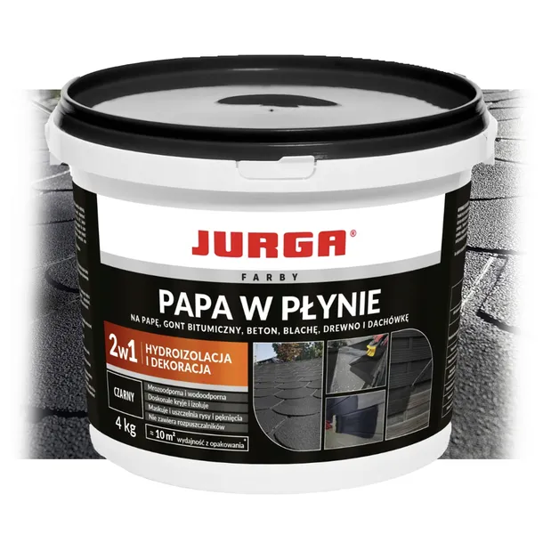 Papa w Płynie CZARNA 4 kg Farba Mrozoodporna Doskonale Maskuje Pęknięcia