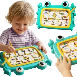 woopie-tablica-magnetyczna-montessori-labirynt-krab-turkusowa