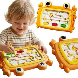 woopie-tablica-magnetyczna-montessori-labirynt-krab-pomaranczowa