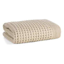 recznik-melo-90x150-bezowy-o-charakterystycznej-waflowej-strukturze