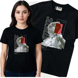 koszulka-damska-czarny-bawelna-t-shirt-s-nadruk