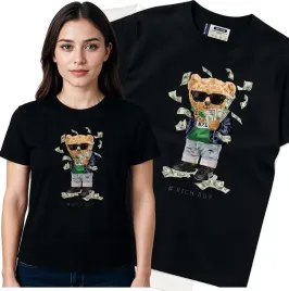 koszulka-damska-czarny-bawelna-t-shirt-s-nadruk