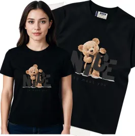 koszulka-damska-czarny-bawelna-t-shirt-s-nadruk