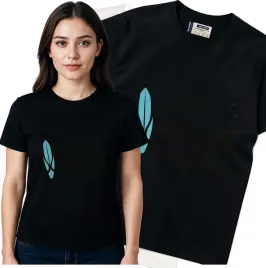 koszulka-damska-czarny-bawelna-t-shirt-m-nadruk