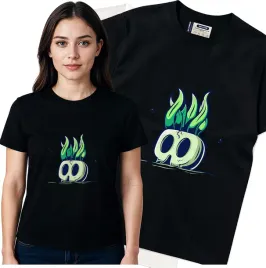 koszulka-damska-czarny-bawelna-t-shirt-s-nadruk