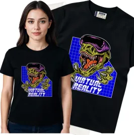 koszulka-damska-czarny-bawelna-t-shirt-l-nadruk