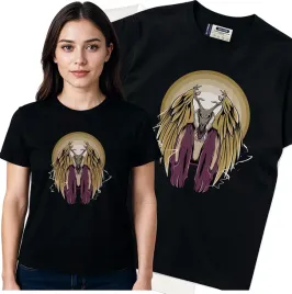 koszulka-damska-czarny-bawelna-t-shirt-s-nadruk